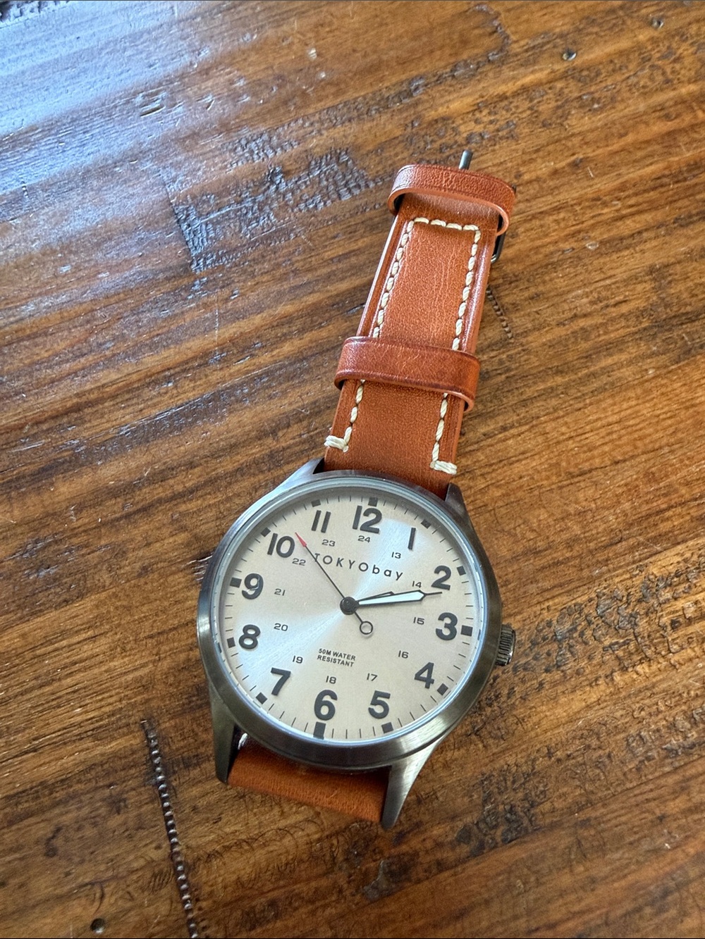 Tokyobay Watch w Brown Leather Band